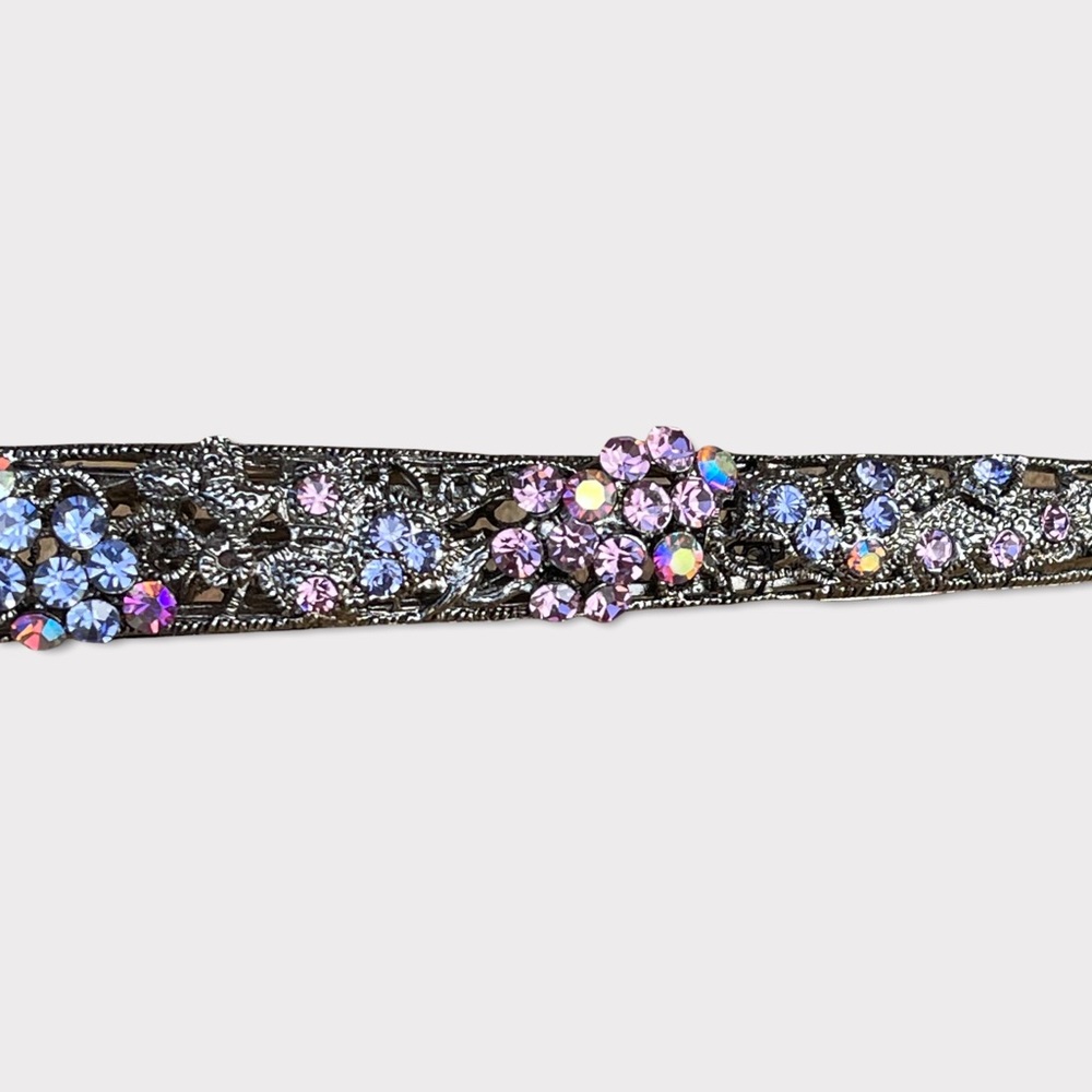 Vintage Swarovski Crystal hair clip w/beautiful silver work - Picture 4 of 13